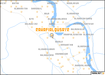 map of Rawāfi‘ al Quşayr