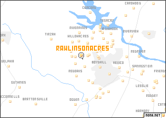 map of Rawlinson Acres