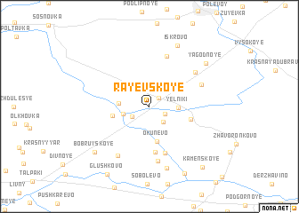 map of Rayevskoye