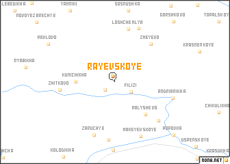 map of Rayevskoye