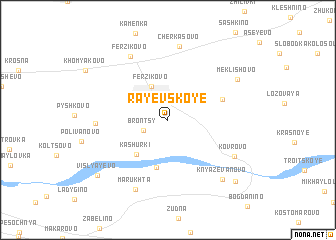 map of Rayevskoye