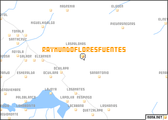 map of Raymundo Flores Fuentes