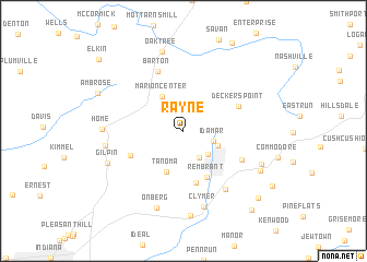 map of Rayne