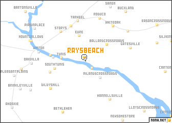 map of Rays Beach