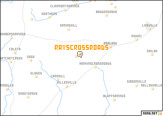 map of Rays Crossroads