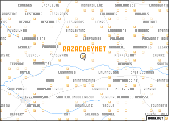 map of Razac-dʼEymet