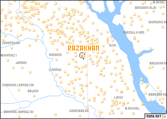 map of Raza Khān