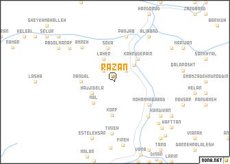 map of Razān