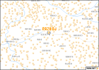 map of Razboj