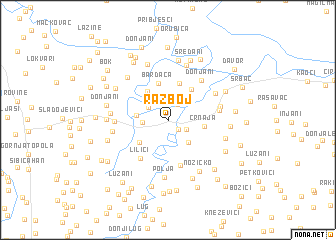 map of Razboj