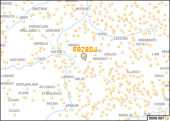 map of Razboj