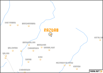 map of Razdāb