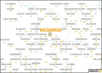 map of Raz Darreh