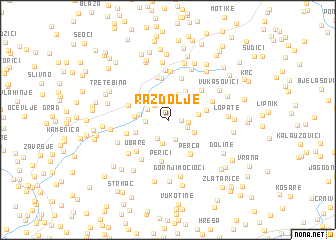 map of Razdolje