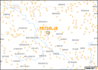 map of Razdolje