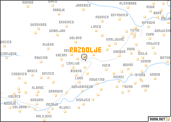 map of Razdolje
