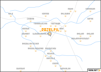 map of Raz el Fil