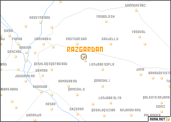 map of Rāzgardan