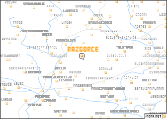 map of Razgorce