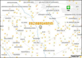 map of Raẕīābād Ḩarīrī