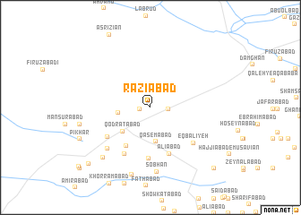 map of Raẕīābād