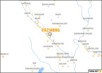 map of Raẕīābād