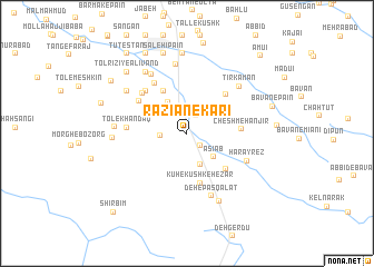 map of Rāzīān-e Kārī