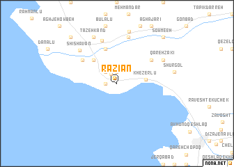 map of Rāzīān