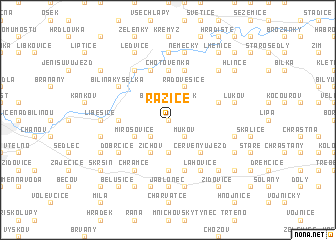 map of Razice