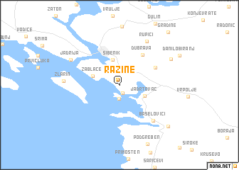 map of Ražine