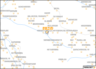 map of Razīn