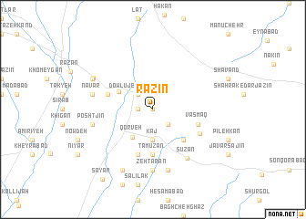 map of Rāzīn