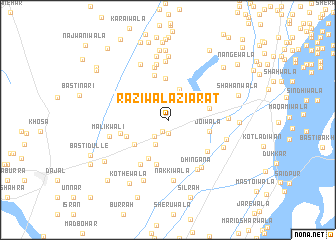 map of Raziwāla Ziārat