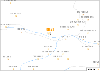 map of Rāzī