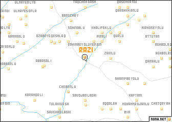 map of Raẕī