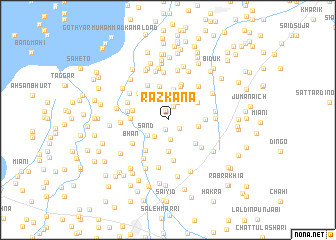 map of Rāzkana