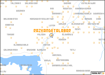 map of Razkand-e Ţalābar