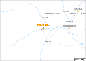 map of Razlog