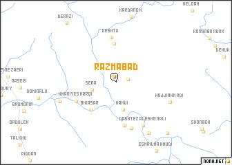 map of Razmābād