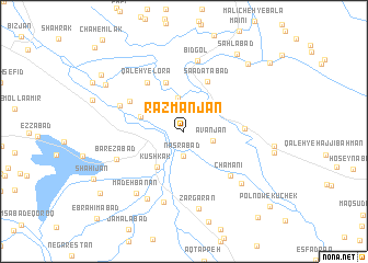 map of Razmanjān