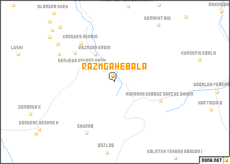 map of Razmgāh-e Bālā