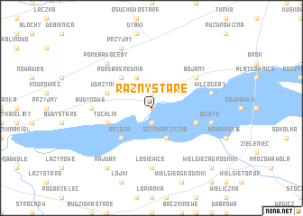 map of Raźny Stare