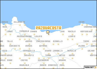 map of Razo da Costa