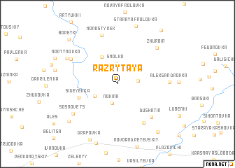 map of Razrytaya