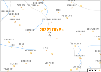 map of Razrytoye