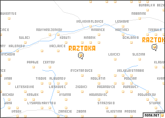 map of Ráztoka