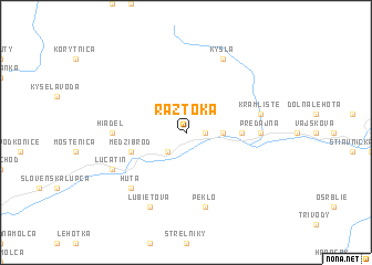 map of Ráztoka