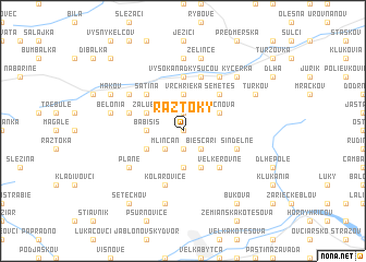 map of Ráztoky