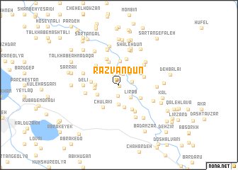 map of Rāzvandūn