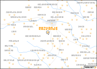 map of Razvanje